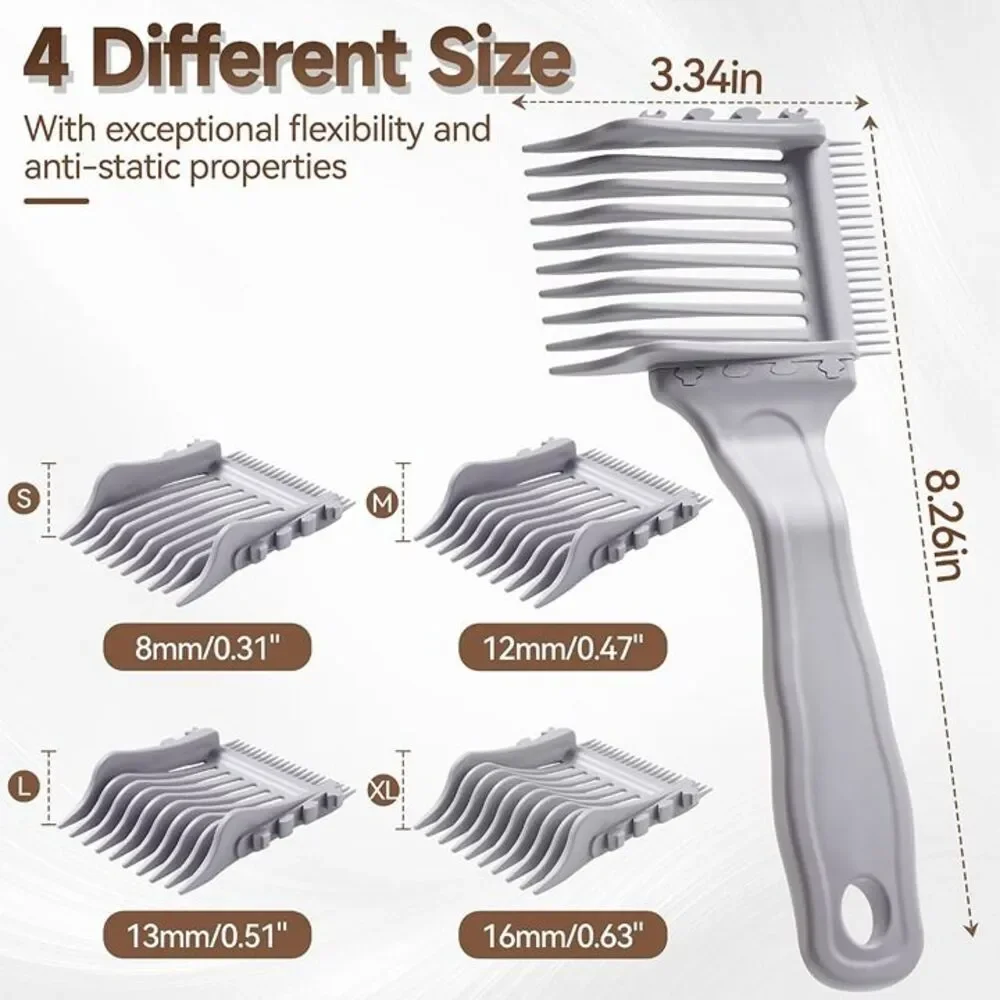 4-in-1 Detachable Fade Comb Set | Left & Right Handed Barber Combs for Blending